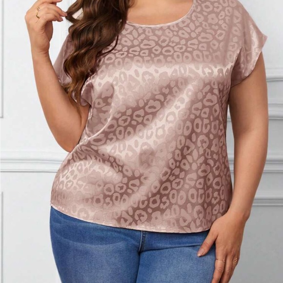 Luxe Plus Size Satin Work Office Top Blouse Shirt - Picture 15 of 16